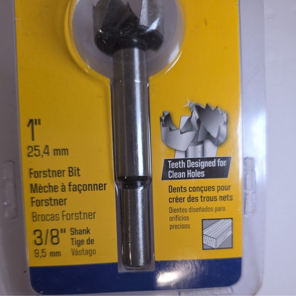 Irwin Round Shank 1" Carbon Steel Forstner Drill Bit Tool 1966900 - Picture 3 of 4